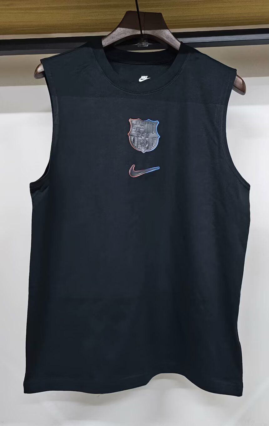 AAA Quality Barcelona 25/26 Black Cotton Vest